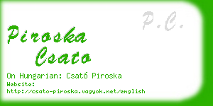 piroska csato business card