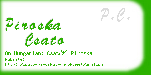 piroska csato business card